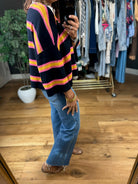 Know The Deal Rugby Polo-Long Sleeves-ee:some-Anna Kaytes Boutique, Women's Fashion Boutique in Grinnell, Iowa