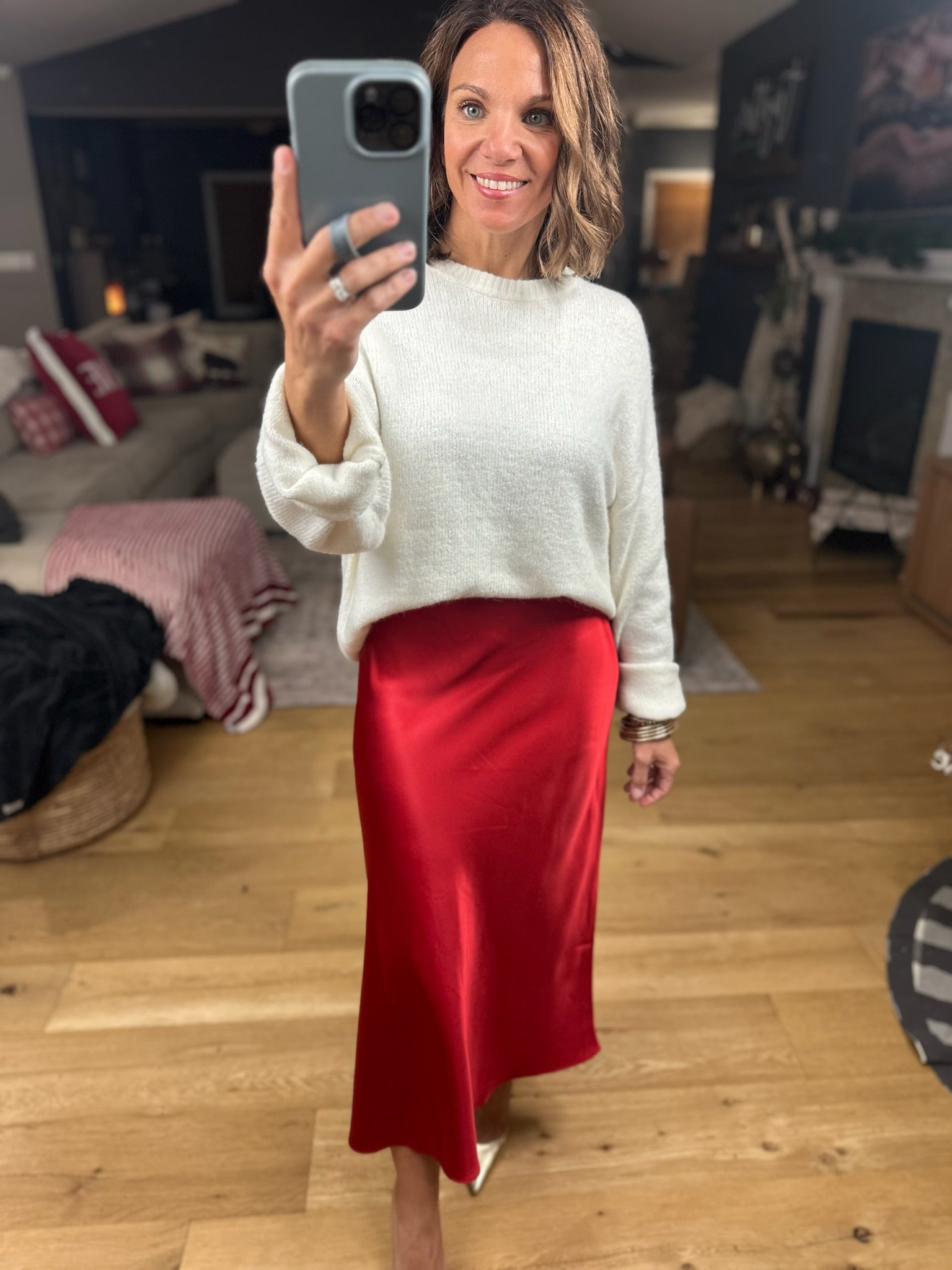 Full Of Cheer Midi Skirt-Dresses-Wishlist-Anna Kaytes Boutique, Women's Fashion Boutique in Grinnell, Iowa