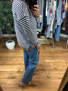 Can't Take This Away Striped Crewneck-Long Sleeves-Staccato-Anna Kaytes Boutique, Women's Fashion Boutique in Grinnell, Iowa