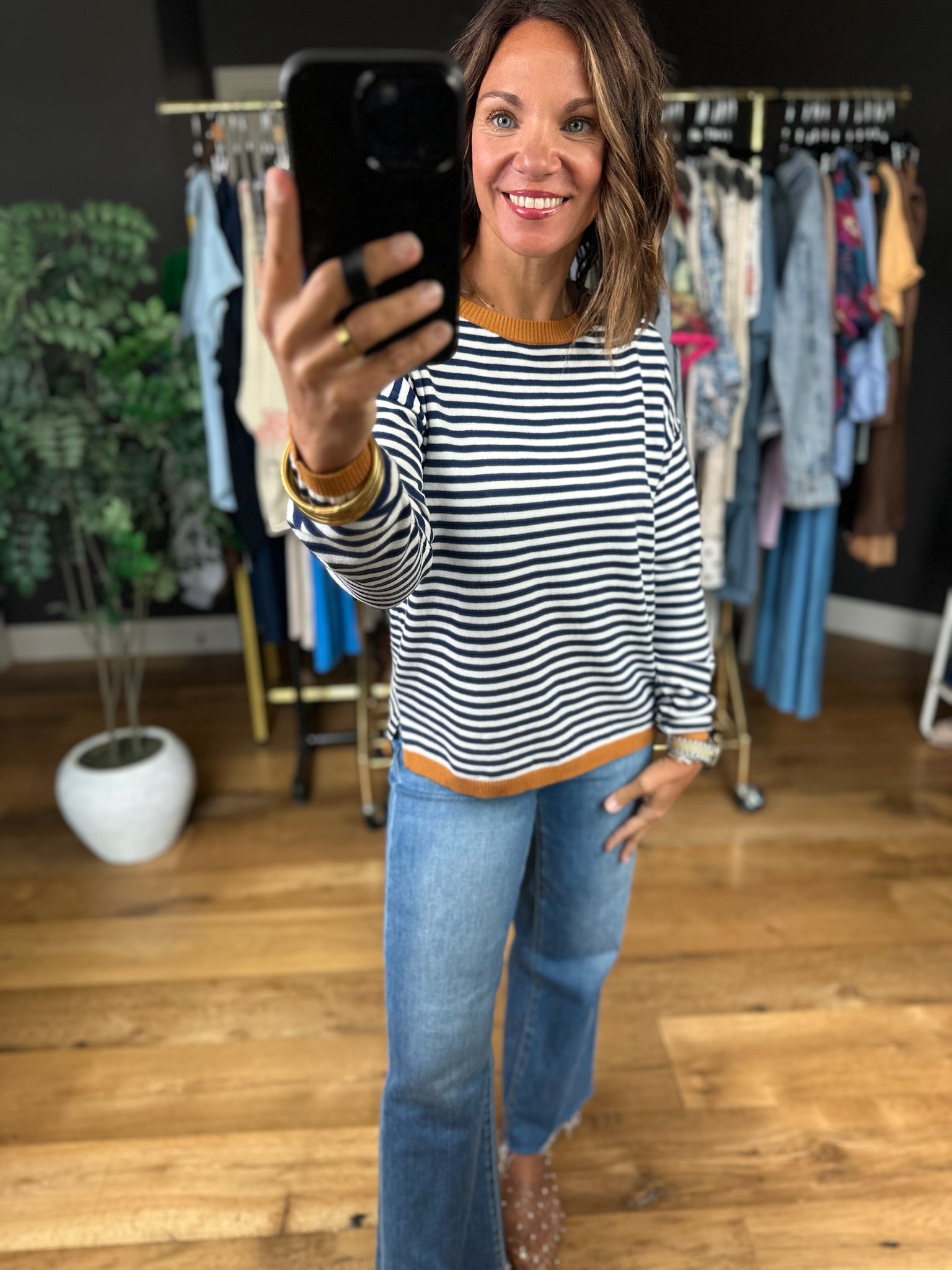 Can't Take This Away Striped Crewneck-Long Sleeves-Staccato-Anna Kaytes Boutique, Women's Fashion Boutique in Grinnell, Iowa