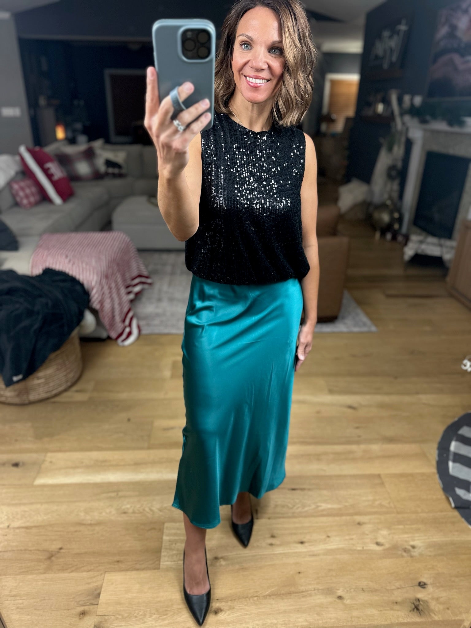 **Full Of Cheer Midi Skirt-Dresses-Wishlist-Anna Kaytes Boutique, Women's Fashion Boutique in Grinnell, Iowa