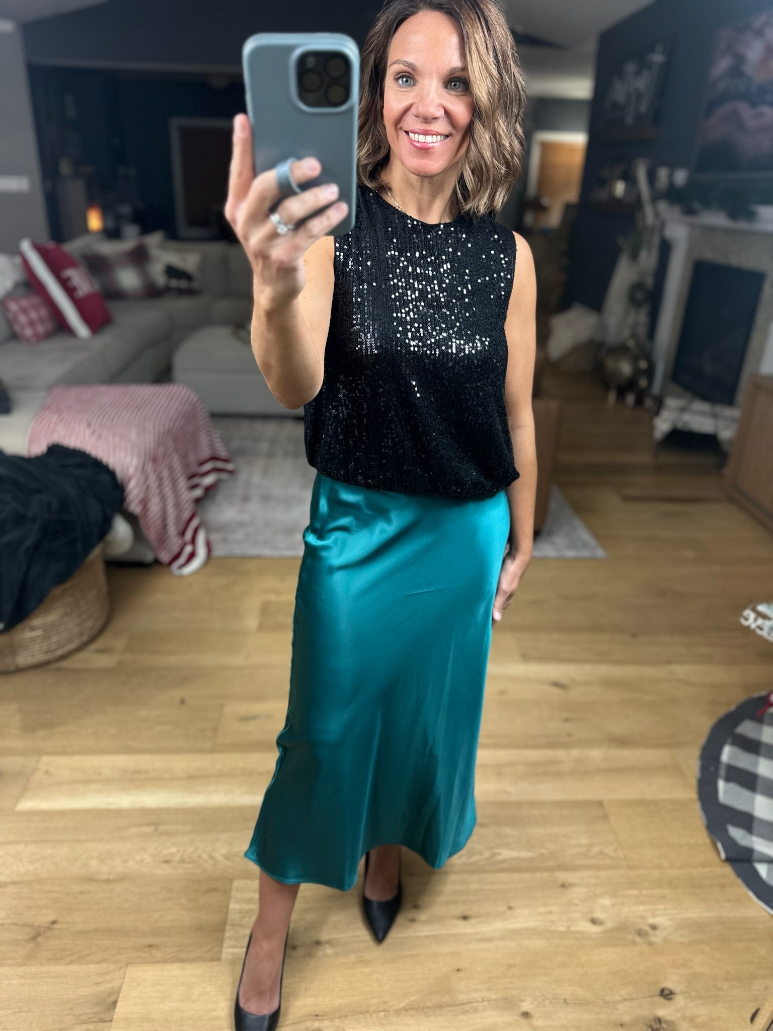 **Full Of Cheer Midi Skirt-Dresses-Wishlist-Anna Kaytes Boutique, Women's Fashion Boutique in Grinnell, Iowa