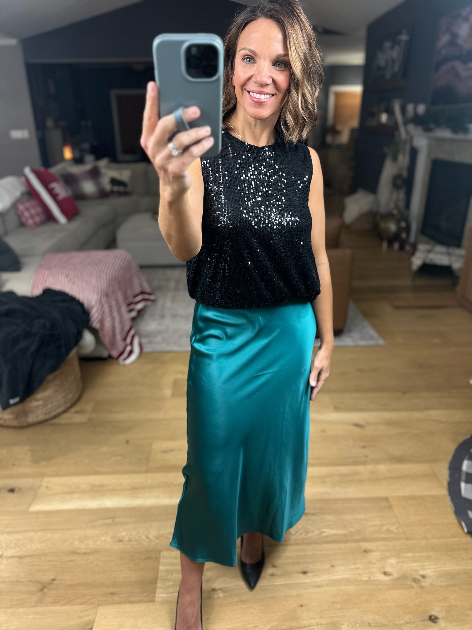 **Full Of Cheer Midi Skirt-Dresses-Wishlist-Anna Kaytes Boutique, Women's Fashion Boutique in Grinnell, Iowa