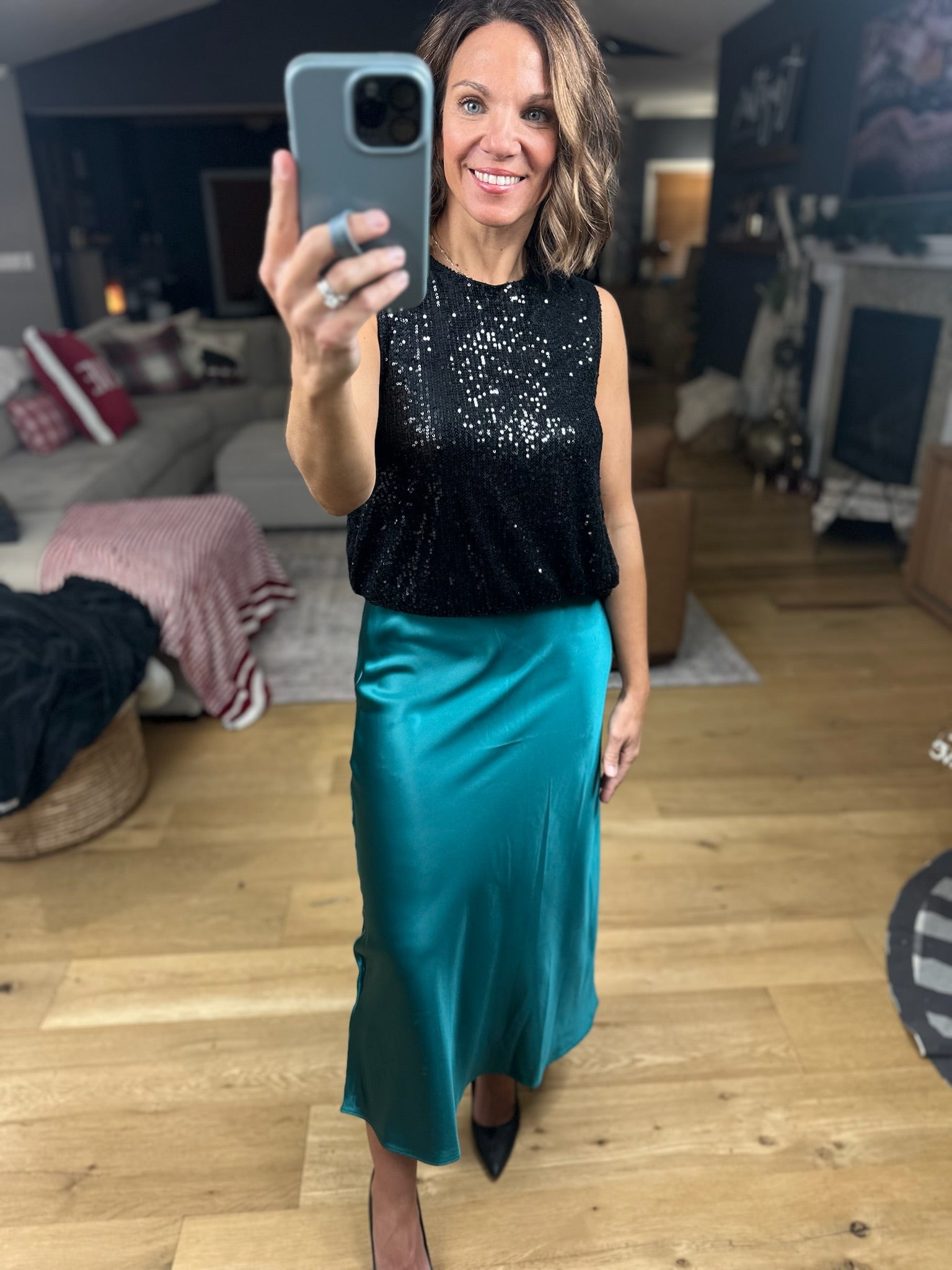 **Full Of Cheer Midi Skirt-Dresses-Wishlist-Anna Kaytes Boutique, Women's Fashion Boutique in Grinnell, Iowa