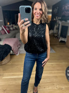 In The Spotlight Sequin Top-Short Sleeves-Saints & Hearts-Anna Kaytes Boutique, Women's Fashion Boutique in Grinnell, Iowa