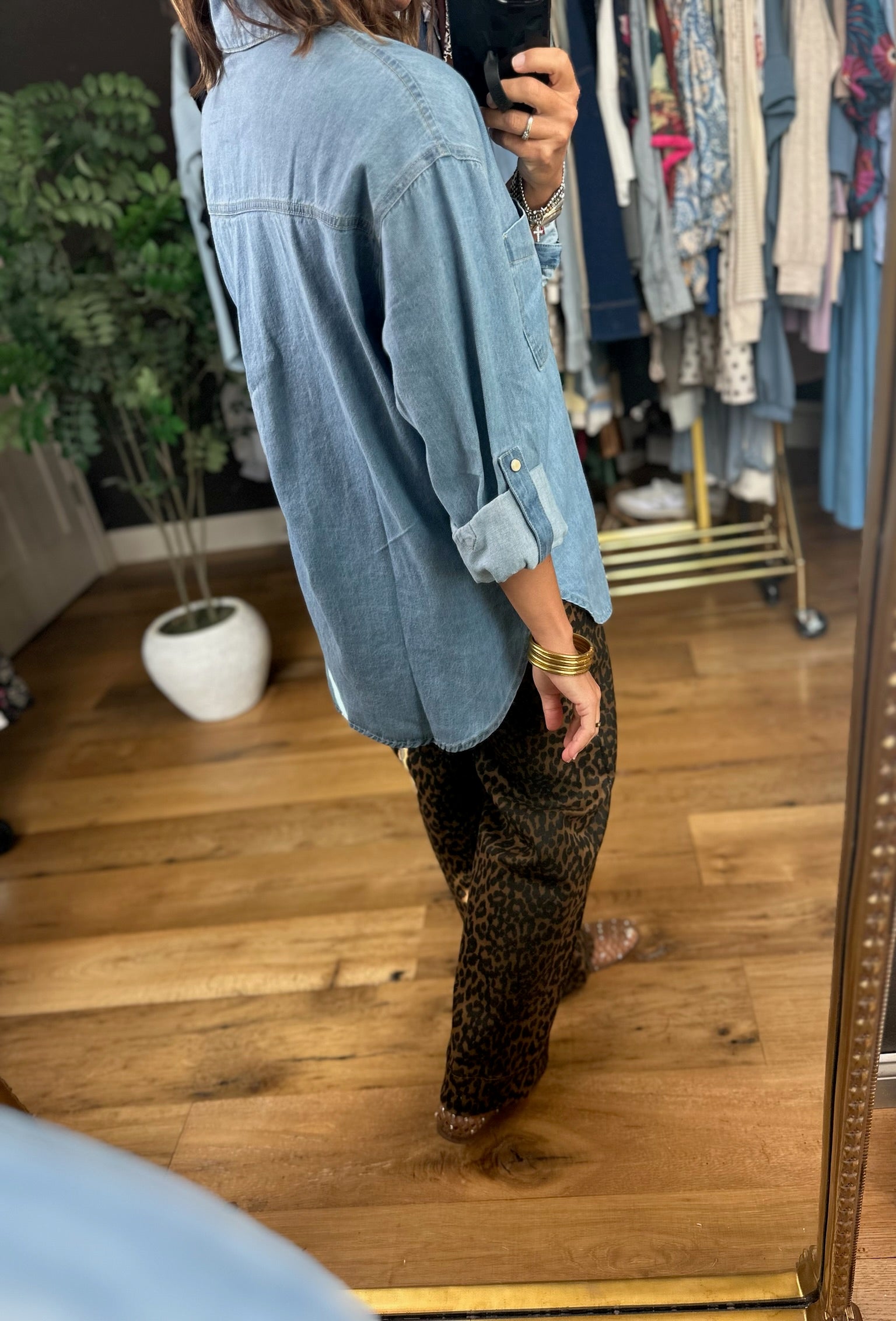 The Real Winner Button-Down Top-Long Sleeves-Blu Pepper-Anna Kaytes Boutique, Women's Fashion Boutique in Grinnell, Iowa