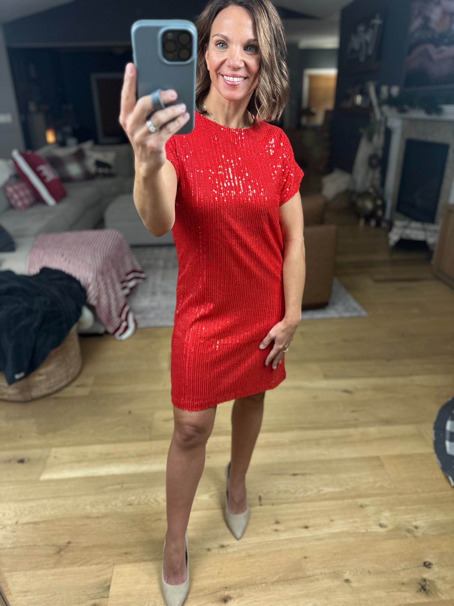 Star Of The Show Sequin Dress-Dresses-Vine & Love-Anna Kaytes Boutique, Women's Fashion Boutique in Grinnell, Iowa