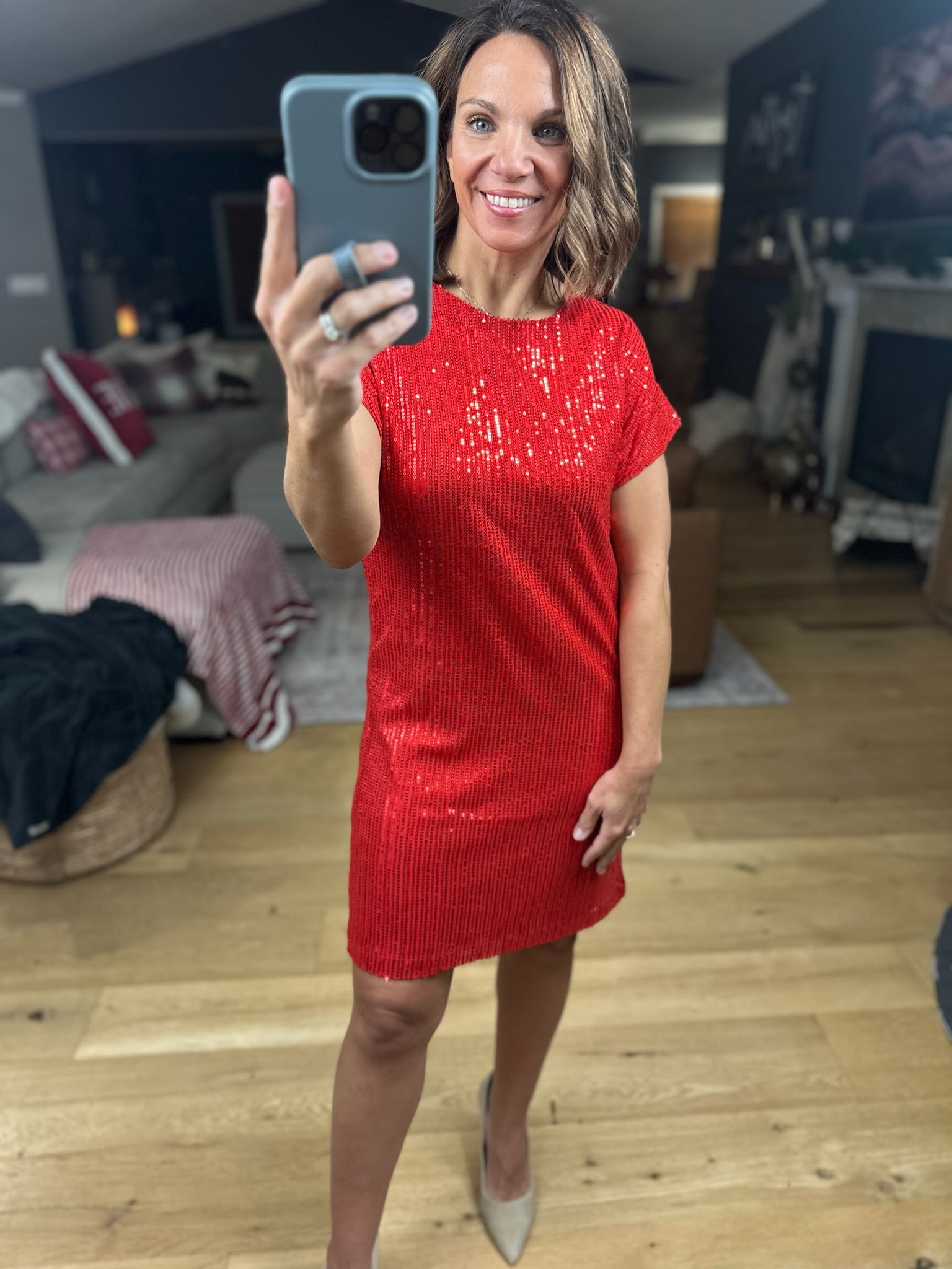 Star Of The Show Sequin Dress-Dresses-Vine & Love-Anna Kaytes Boutique, Women's Fashion Boutique in Grinnell, Iowa