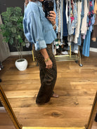 The Katie Leopard Denim-Pants-Umgee-Anna Kaytes Boutique, Women's Fashion Boutique in Grinnell, Iowa