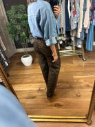 The Katie Leopard Denim-Pants-Umgee-Anna Kaytes Boutique, Women's Fashion Boutique in Grinnell, Iowa