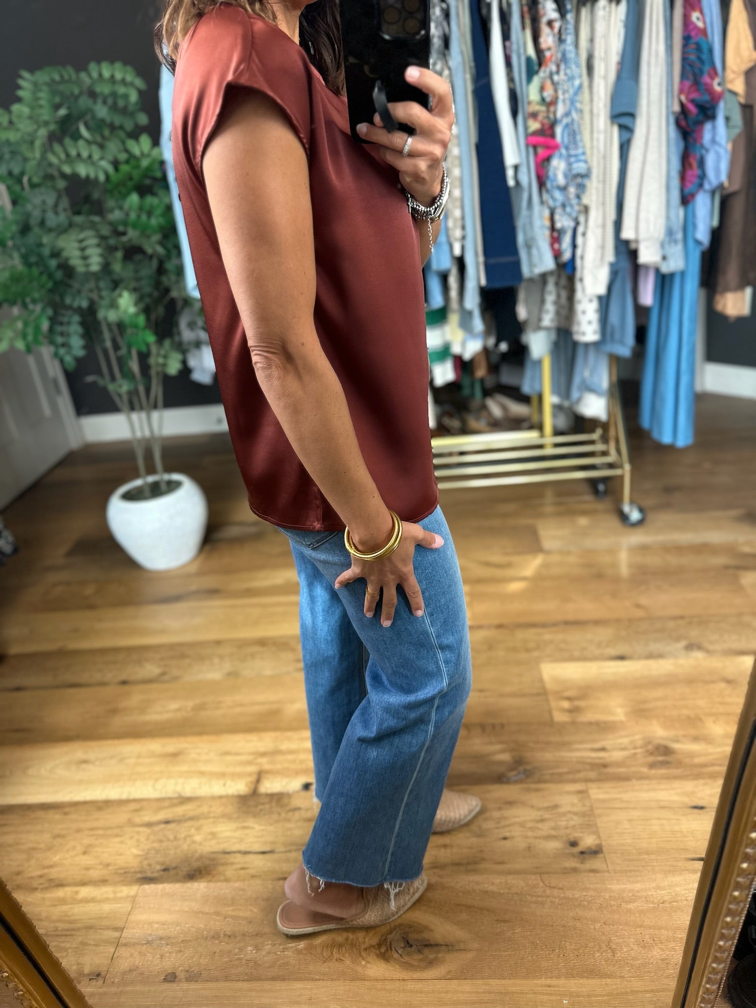 All For You Pleat-Detail Top-Short Sleeves-ee:some-Anna Kaytes Boutique, Women's Fashion Boutique in Grinnell, Iowa