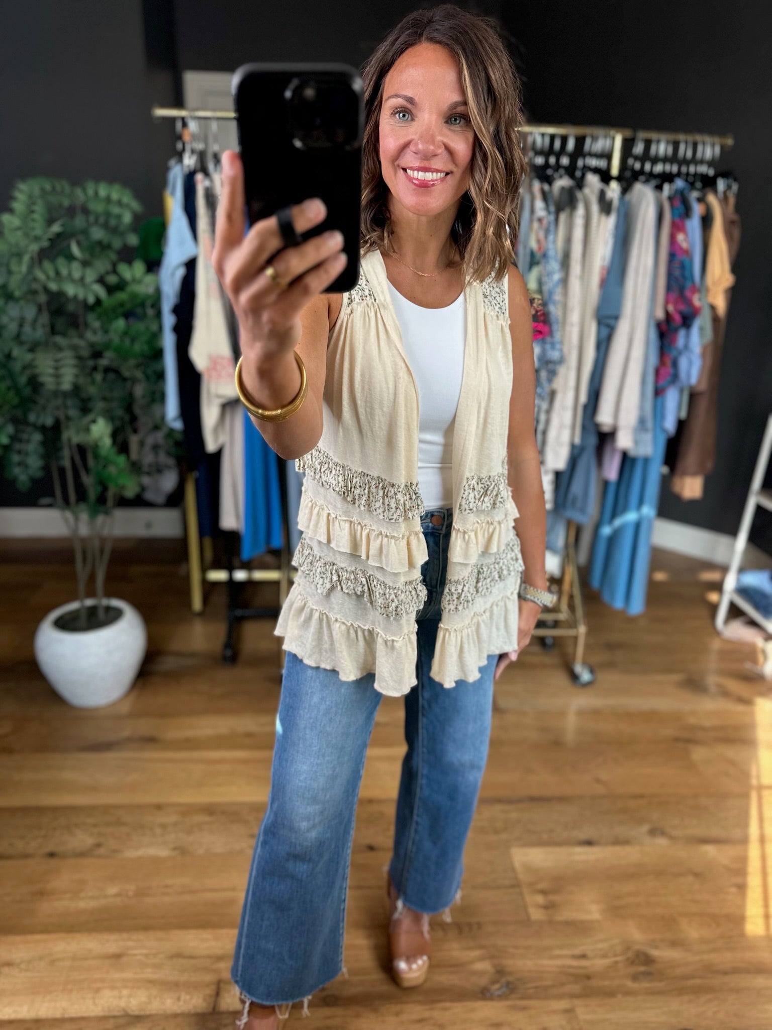 Under Stable's Sun Tiered Vest-Sleeveless-POL-Anna Kaytes Boutique, Women's Fashion Boutique in Grinnell, Iowa
