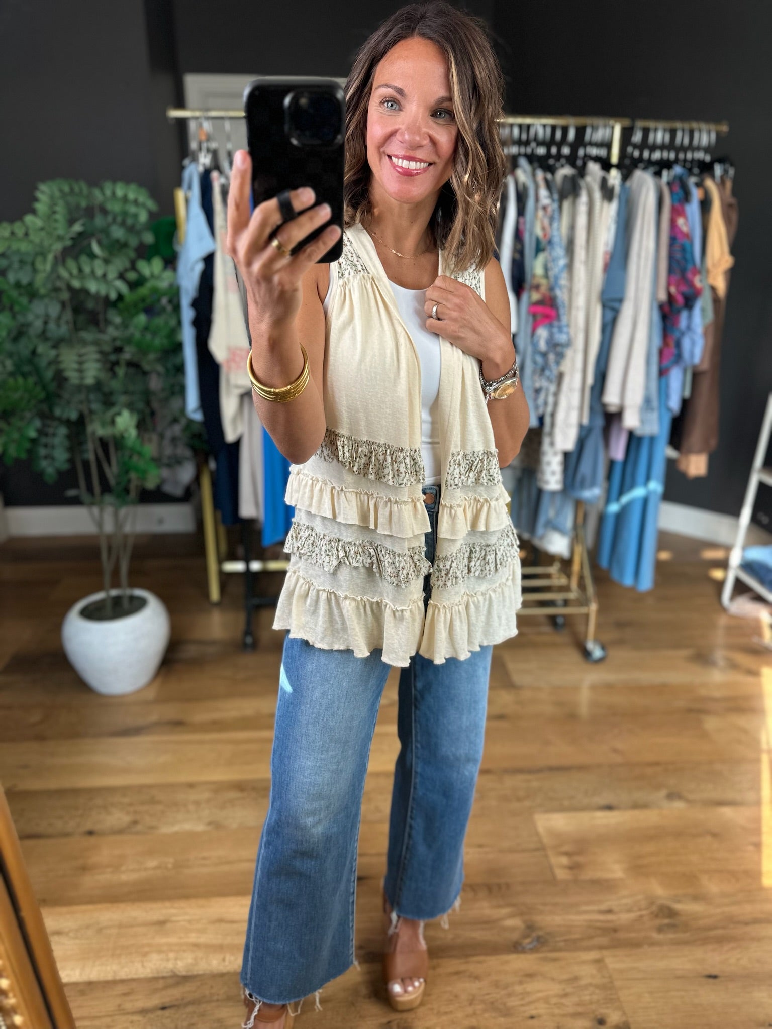 Under Stable's Sun Tiered Vest-Sleeveless-POL-Anna Kaytes Boutique, Women's Fashion Boutique in Grinnell, Iowa