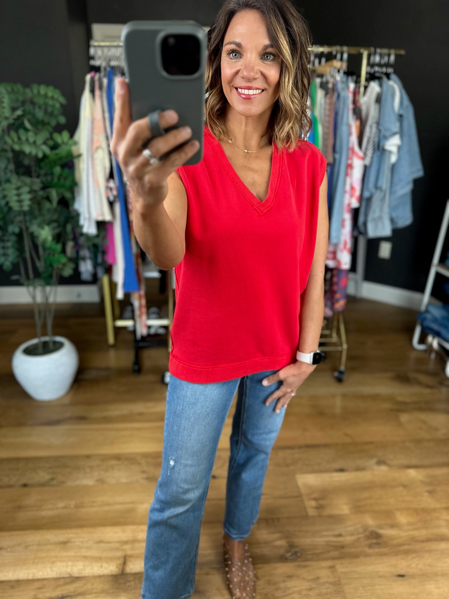 Time For You V-Neck Top-Sleeveless-Wishlist-Anna Kaytes Boutique, Women's Fashion Boutique in Grinnell, Iowa