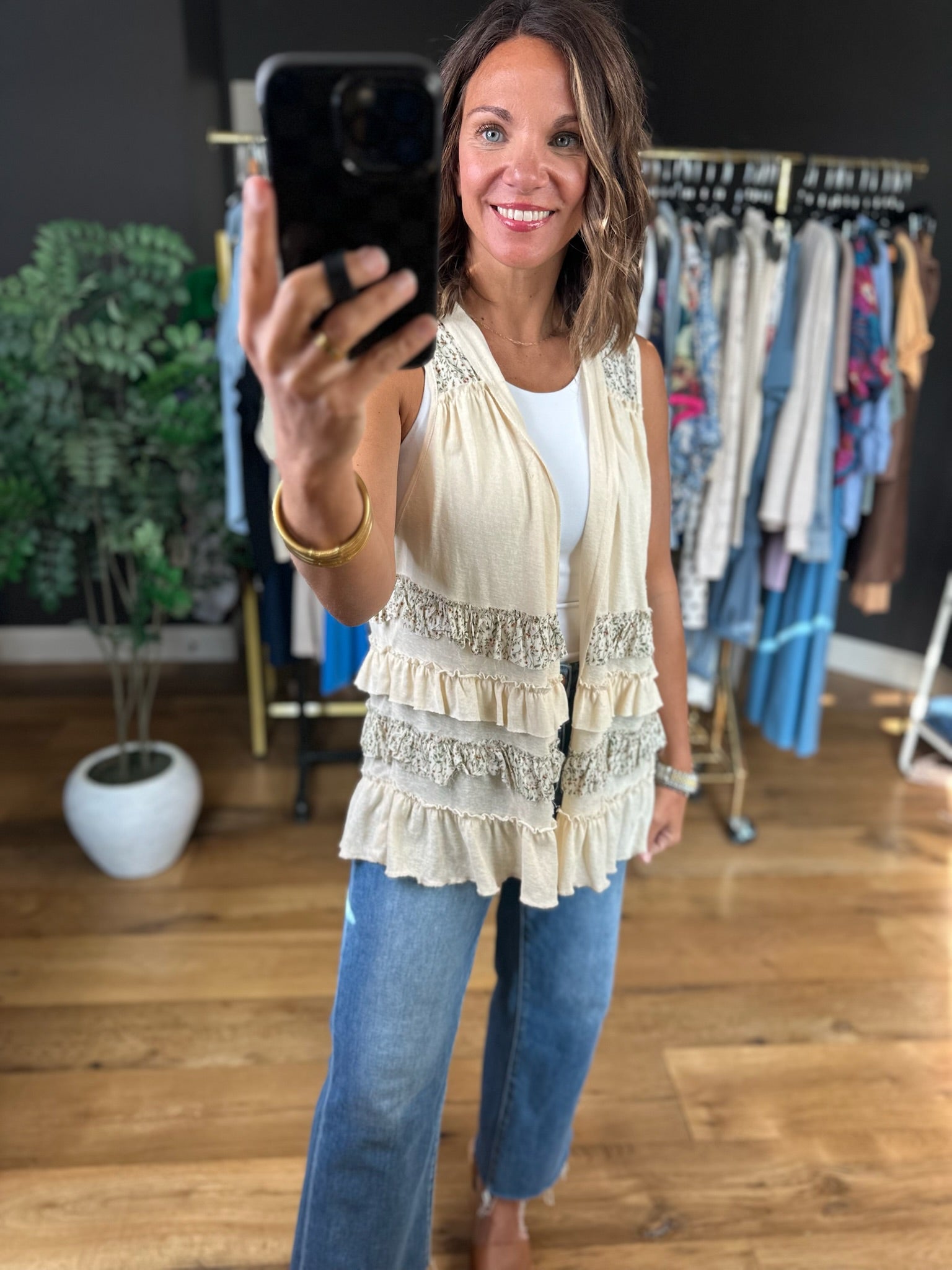 Under Stable's Sun Tiered Vest-Sleeveless-POL-Anna Kaytes Boutique, Women's Fashion Boutique in Grinnell, Iowa