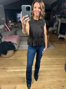 Kind Of Like This Tiered Peplum Top-Short Sleeves-Doe & Rae-Anna Kaytes Boutique, Women's Fashion Boutique in Grinnell, Iowa