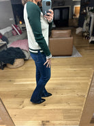 Stick With You Varsity Crewneck Sweater-Sweaters-Skies Are Blue-Anna Kaytes Boutique, Women's Fashion Boutique in Grinnell, Iowa