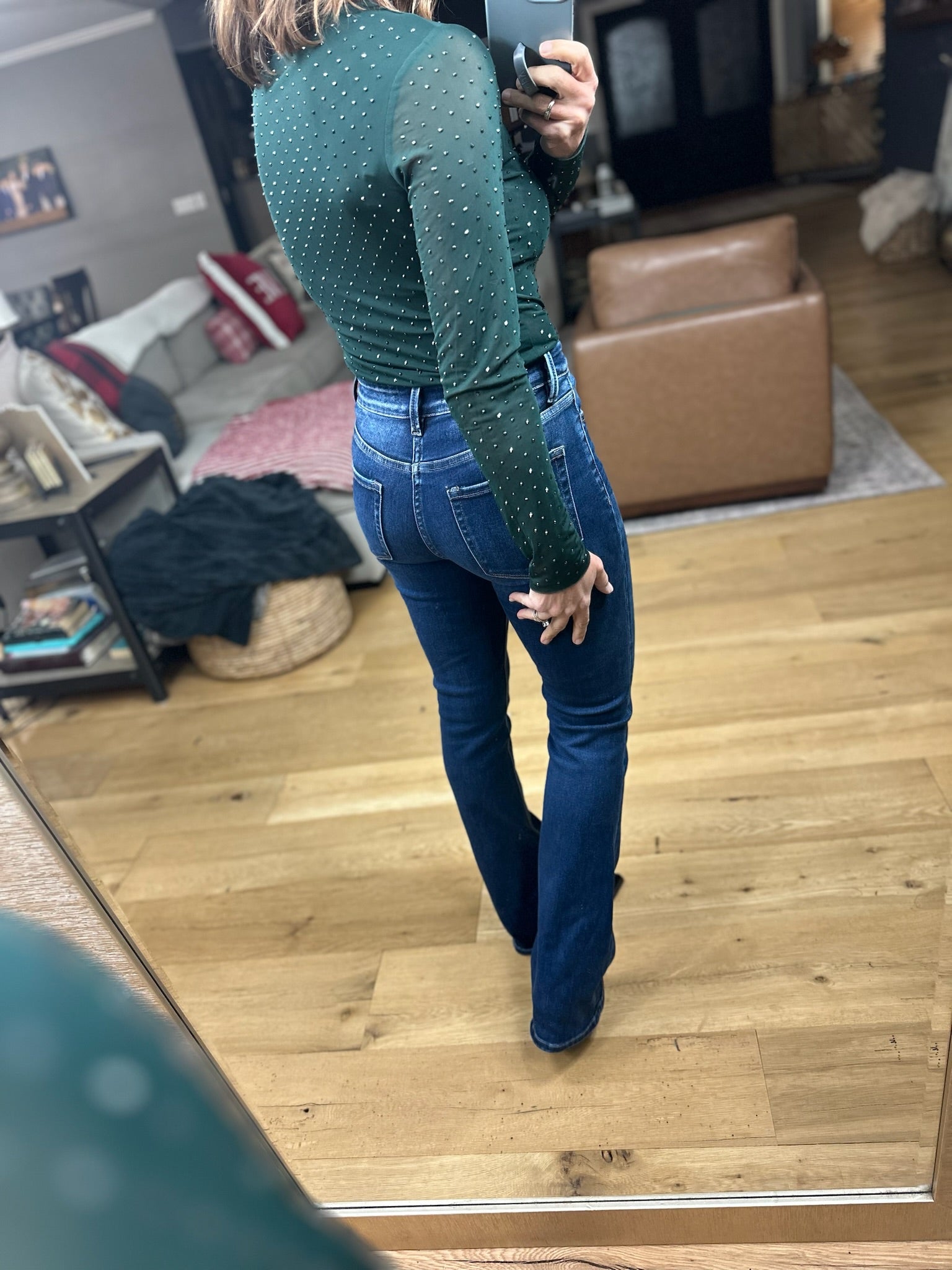 Everybody Wants You Studded Long Sleeve Top-Long Sleeves-Skies Are Blue-Anna Kaytes Boutique, Women's Fashion Boutique in Grinnell, Iowa