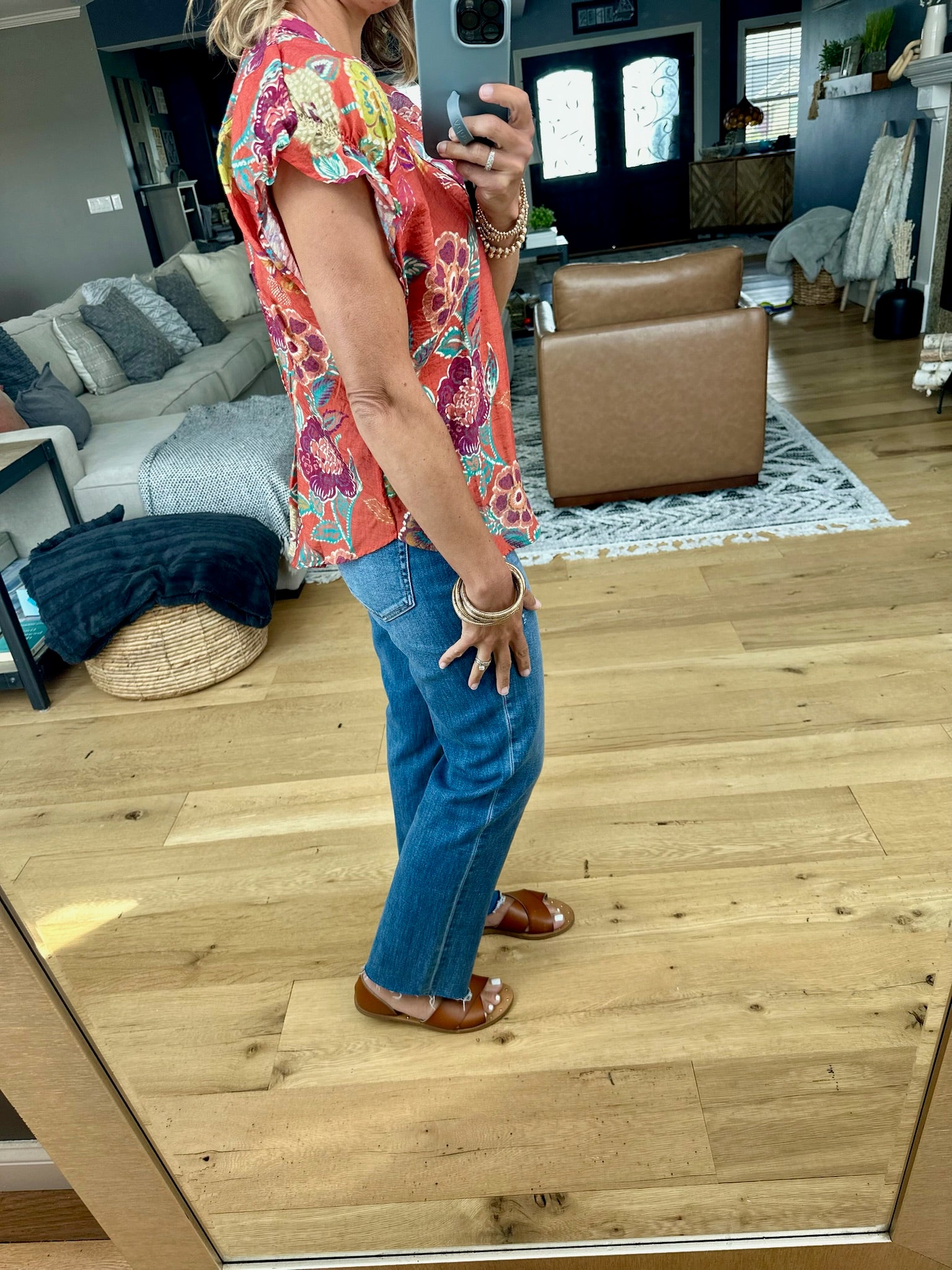 The Right Time Floral Top-THML-Anna Kaytes Boutique, Women's Fashion Boutique in Grinnell, Iowa