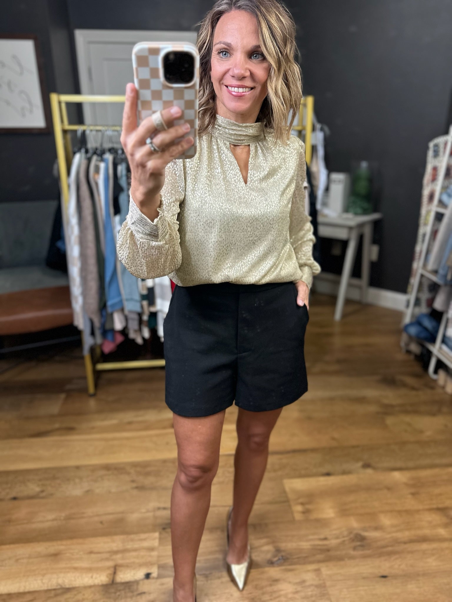 Sweet Escape High-Waisted Short - Black-Skies Are Blue-Anna Kaytes Boutique, Women's Fashion Boutique in Grinnell, Iowa