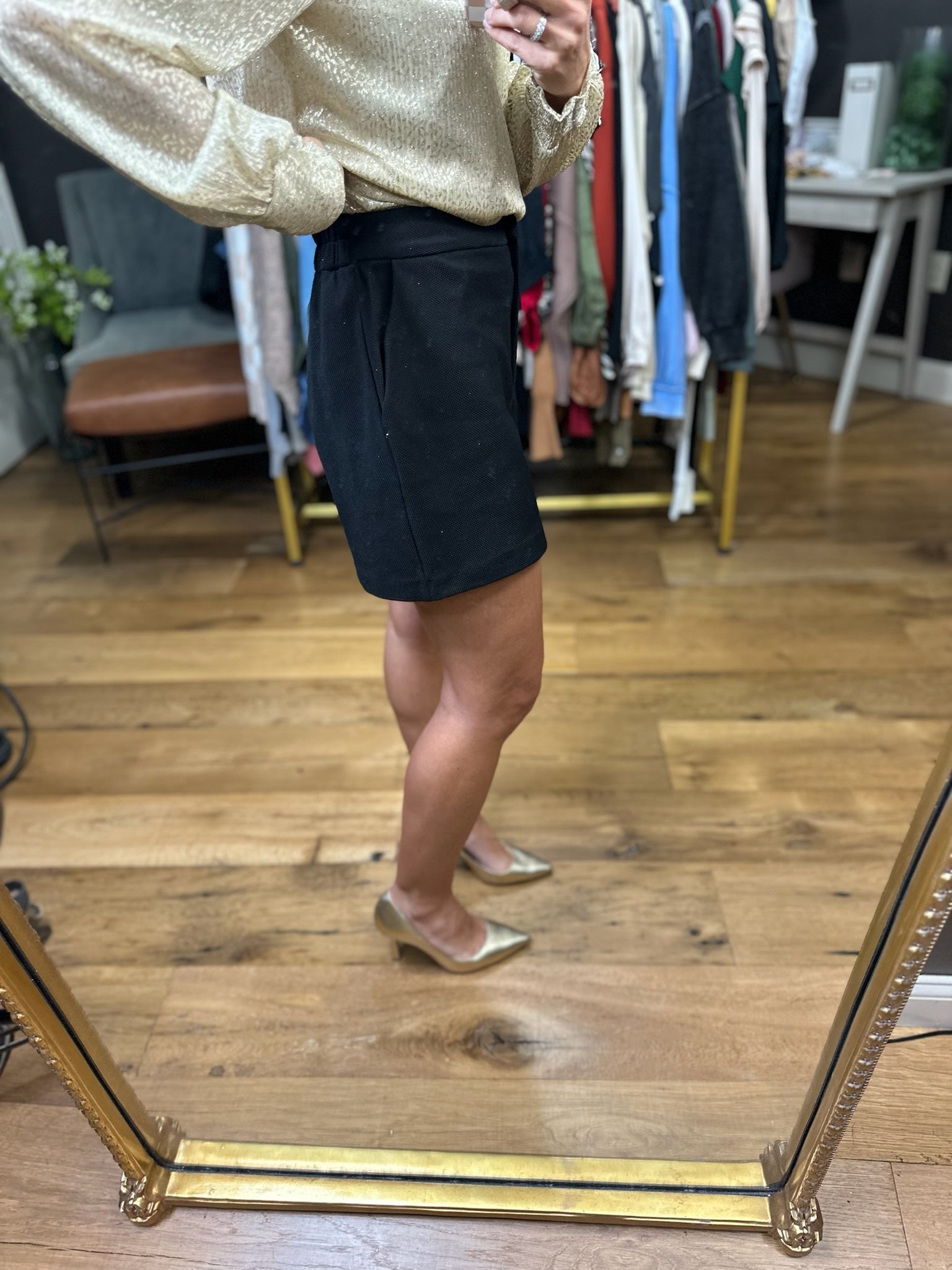 Sweet Escape High-Waisted Short - Black-Skies Are Blue-Anna Kaytes Boutique, Women's Fashion Boutique in Grinnell, Iowa