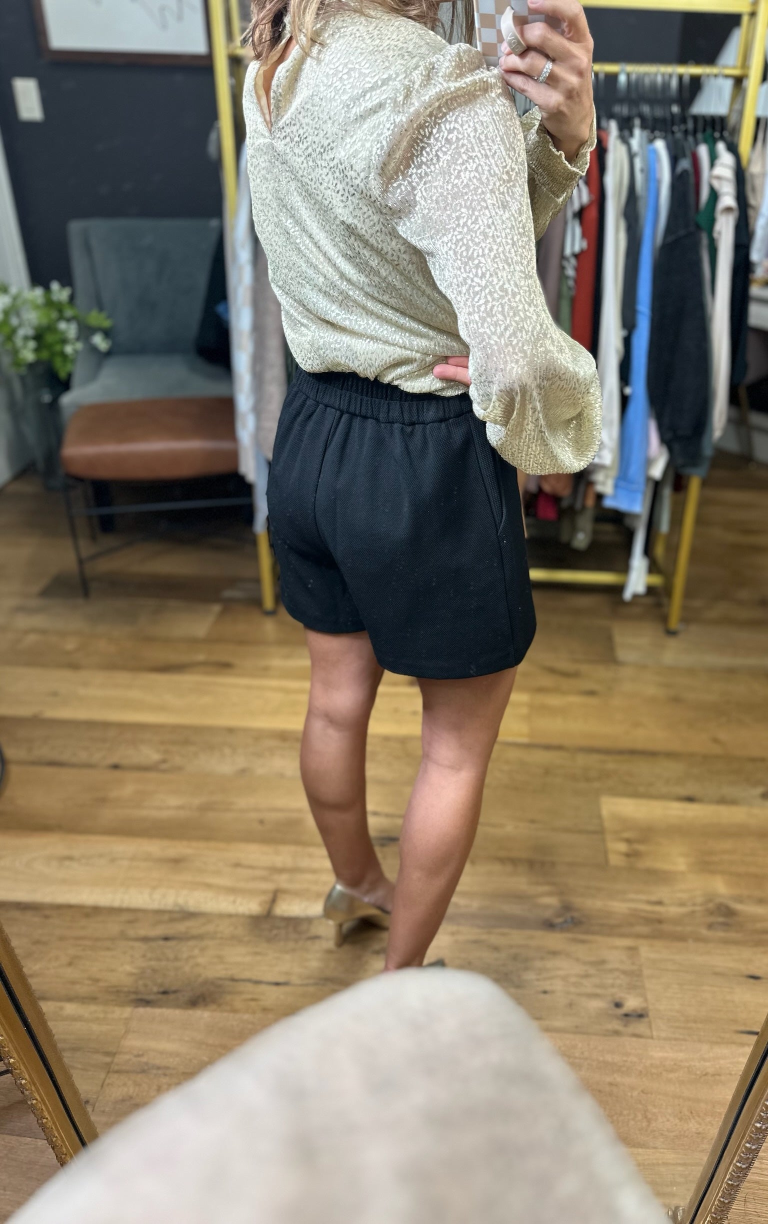 Sweet Escape High-Waisted Short - Black-Skies Are Blue-Anna Kaytes Boutique, Women's Fashion Boutique in Grinnell, Iowa