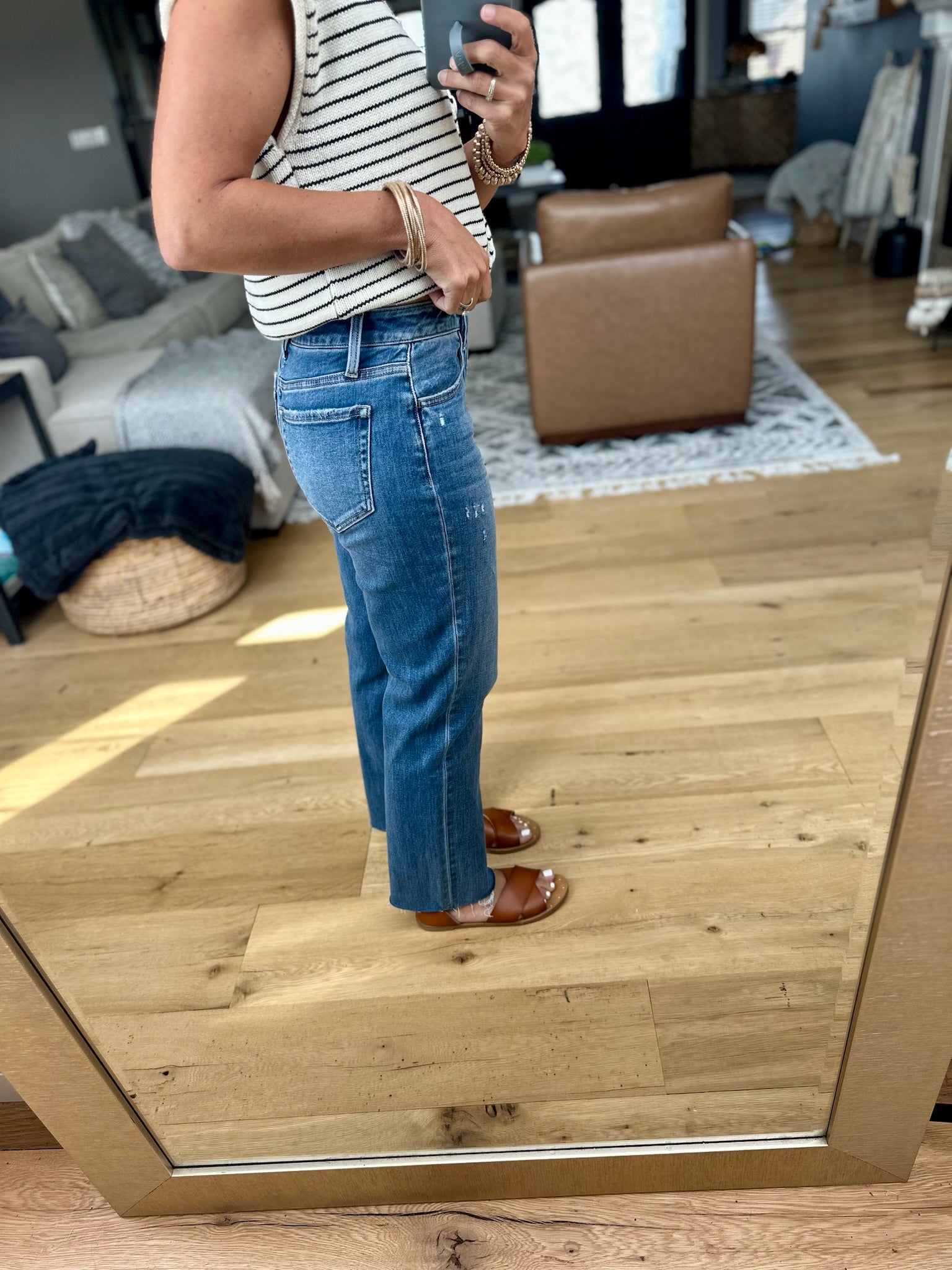 Where I Go Striped Button-Down Sweater-Sweaters-Wishlist-Anna Kaytes Boutique, Women's Fashion Boutique in Grinnell, Iowa