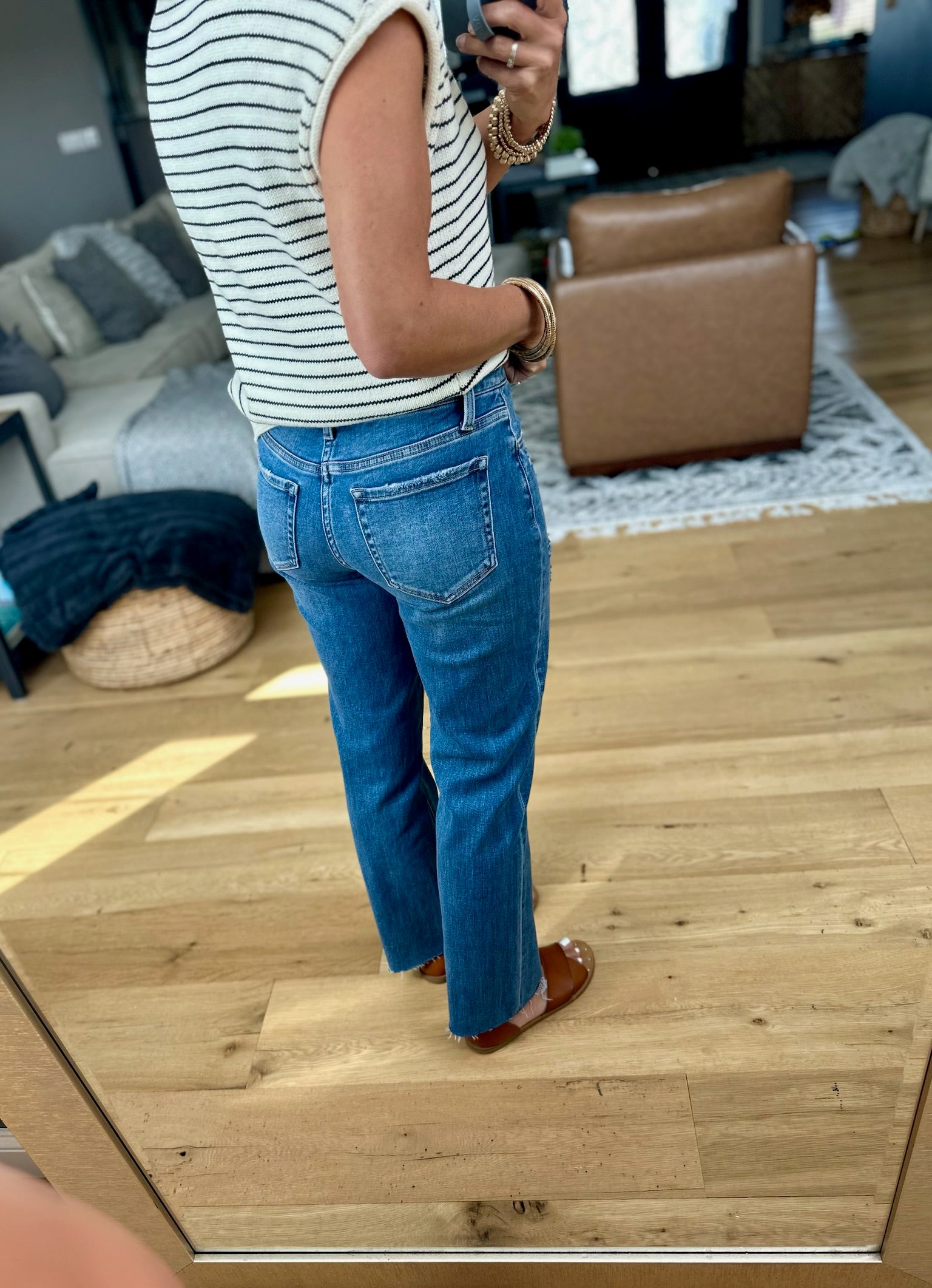 Where I Go Striped Button-Down Sweater-Sweaters-Wishlist-Anna Kaytes Boutique, Women's Fashion Boutique in Grinnell, Iowa