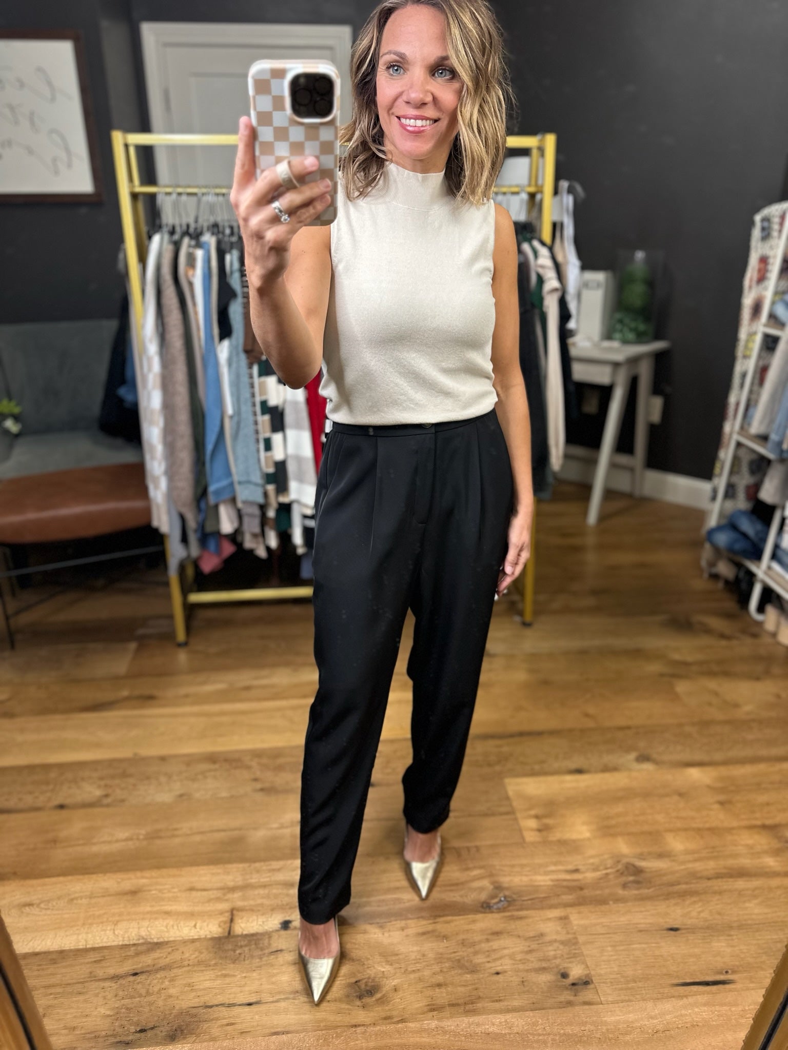 Reel You In Drapey Pants - Black-Allie Rose-Anna Kaytes Boutique, Women's Fashion Boutique in Grinnell, Iowa