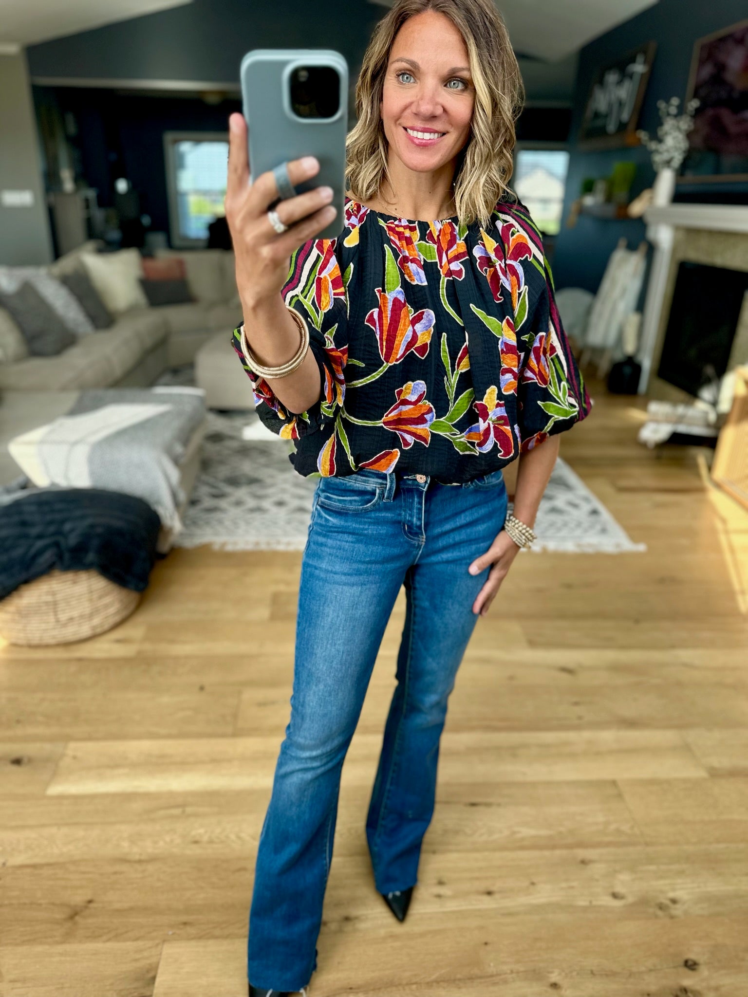 Transition Best Floral Top-THML-Anna Kaytes Boutique, Women's Fashion Boutique in Grinnell, Iowa