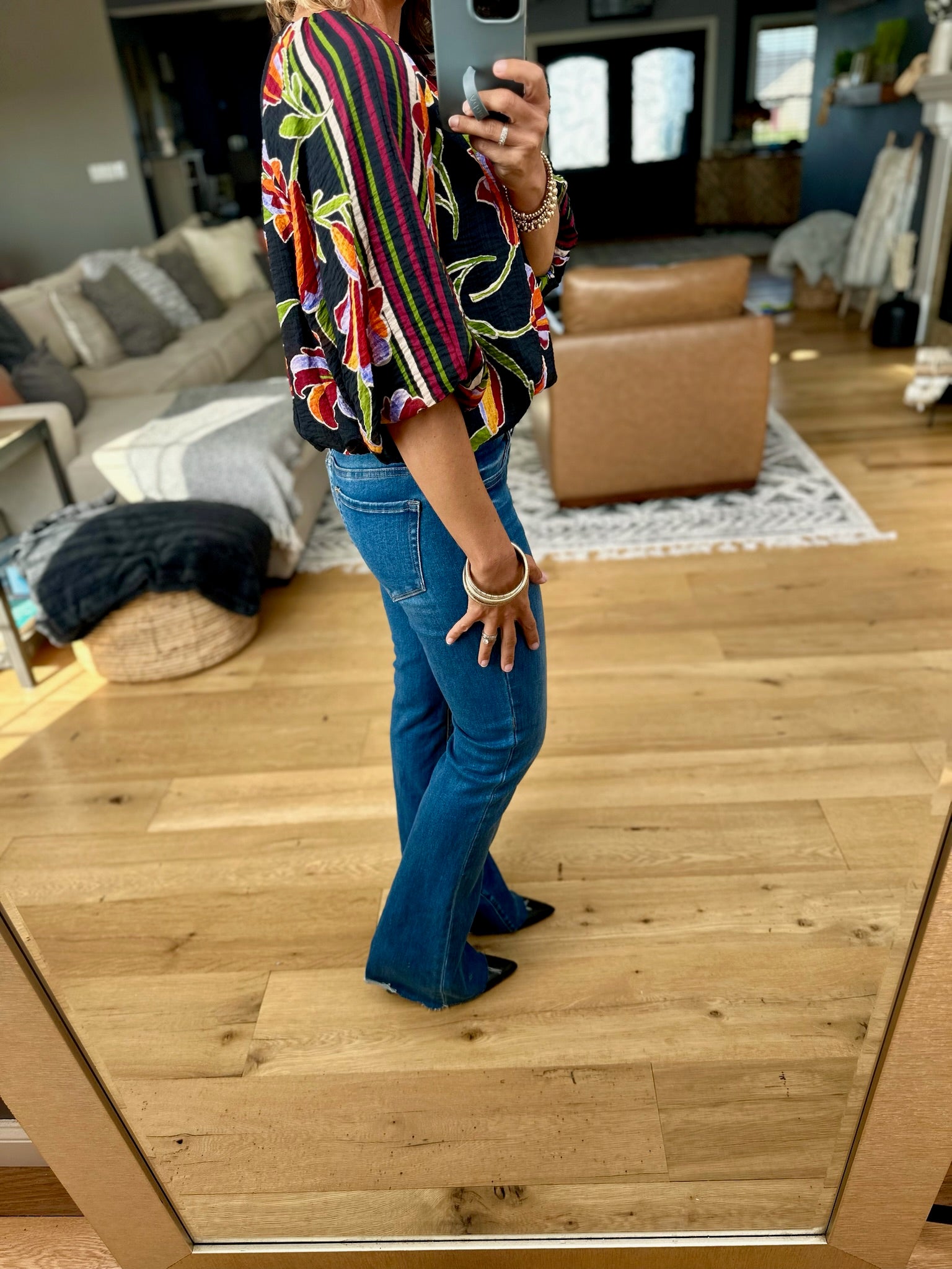 Transition Best Floral Top-THML-Anna Kaytes Boutique, Women's Fashion Boutique in Grinnell, Iowa