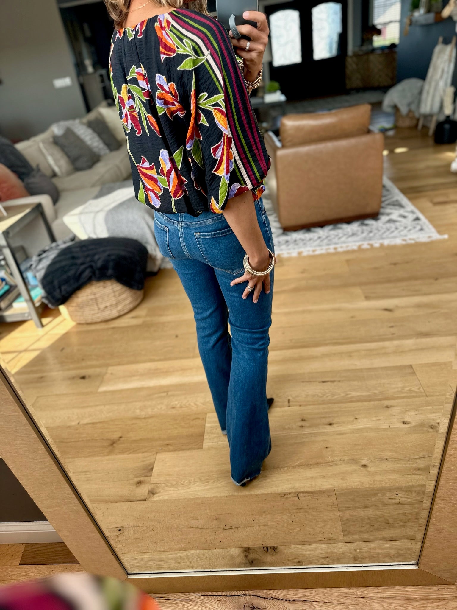 Transition Best Floral Top-THML-Anna Kaytes Boutique, Women's Fashion Boutique in Grinnell, Iowa