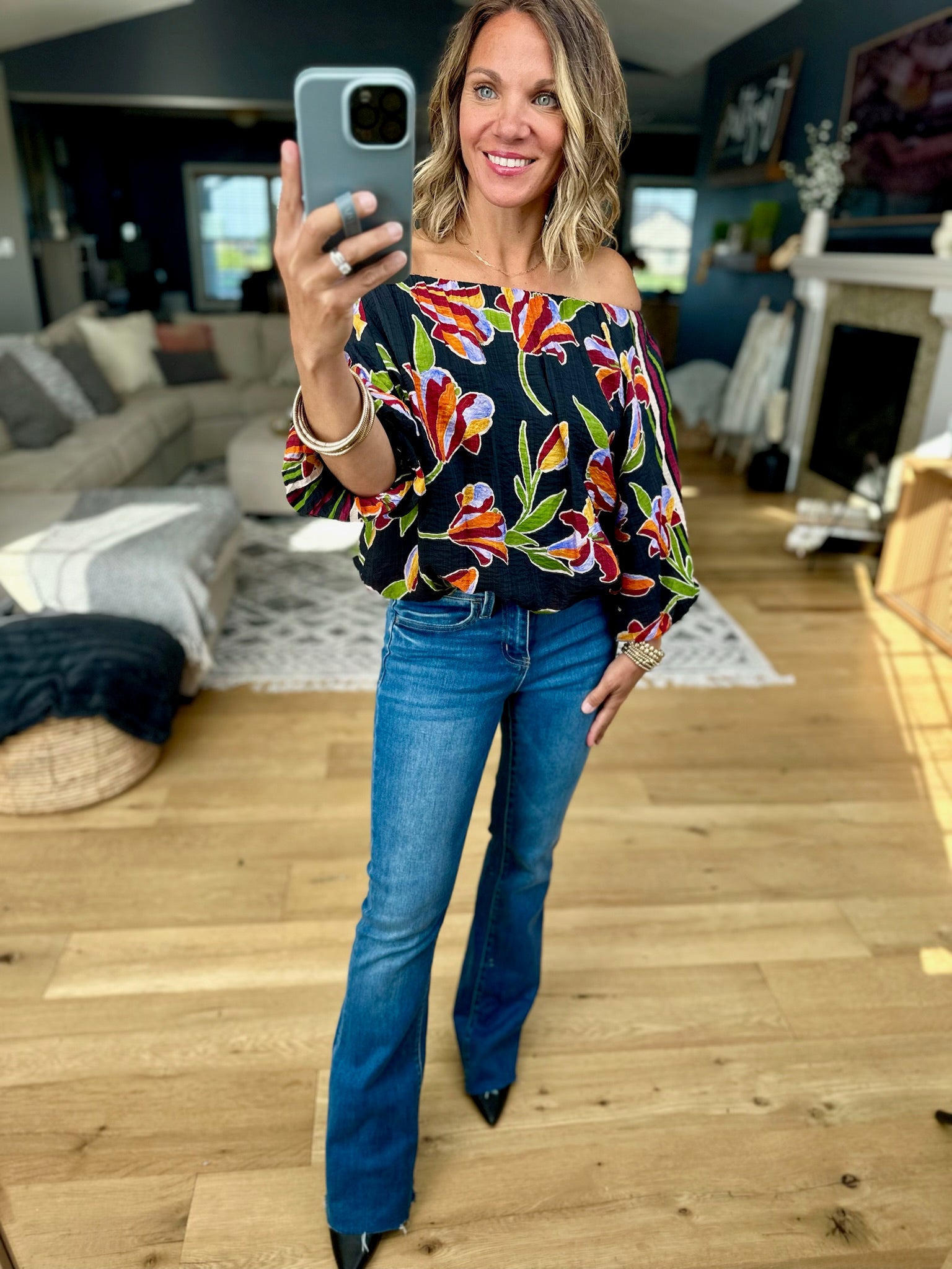 Transition Best Floral Top-THML-Anna Kaytes Boutique, Women's Fashion Boutique in Grinnell, Iowa