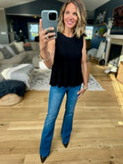Something Better Peplum Textured Top-Wishlist-Anna Kaytes Boutique, Women's Fashion Boutique in Grinnell, Iowa