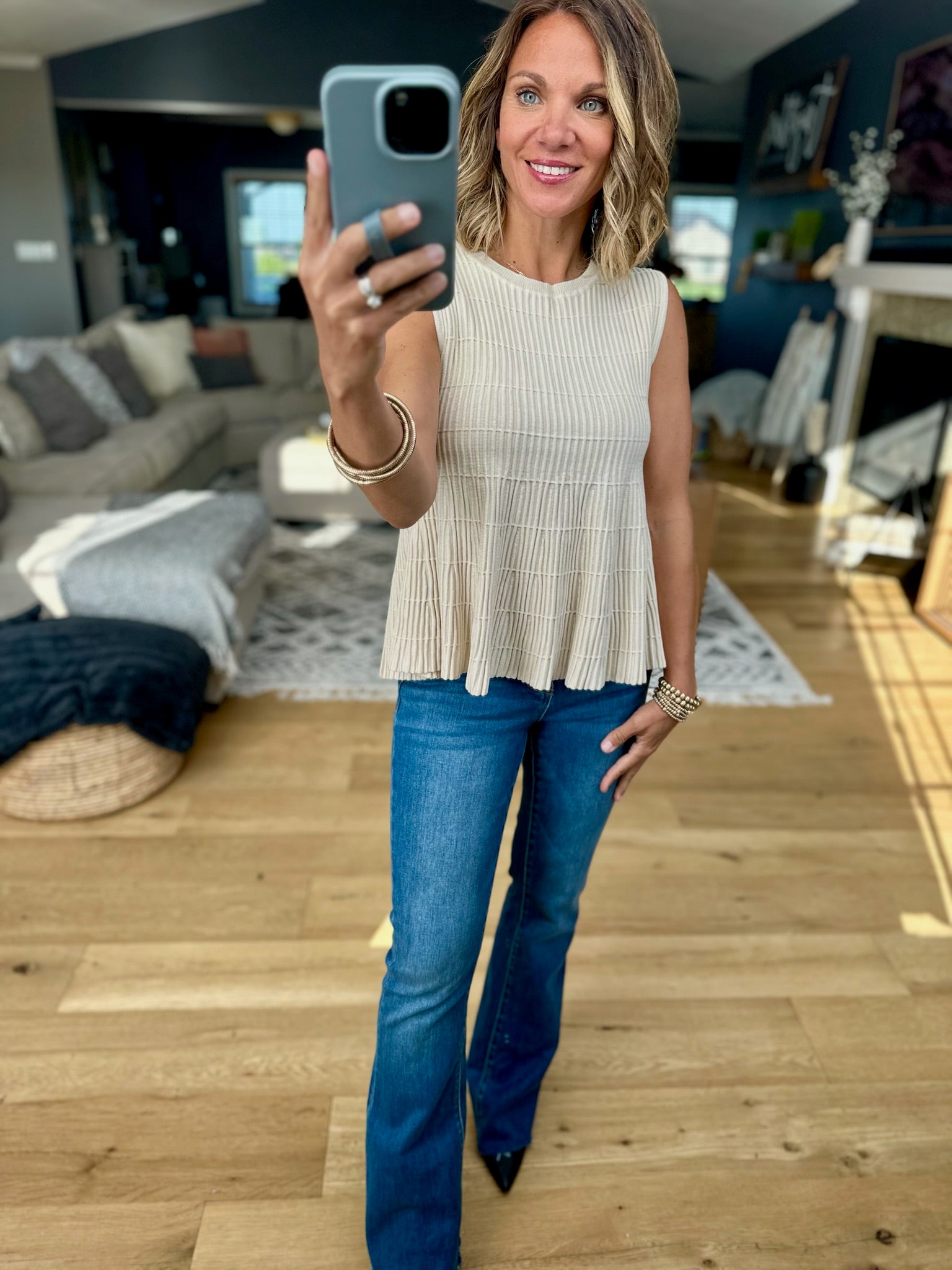 Something Better Peplum Textured Top-Wishlist-Anna Kaytes Boutique, Women's Fashion Boutique in Grinnell, Iowa
