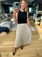 The Power Of Chic Pleated Midi Dress-Wishlist-Anna Kaytes Boutique, Women's Fashion Boutique in Grinnell, Iowa