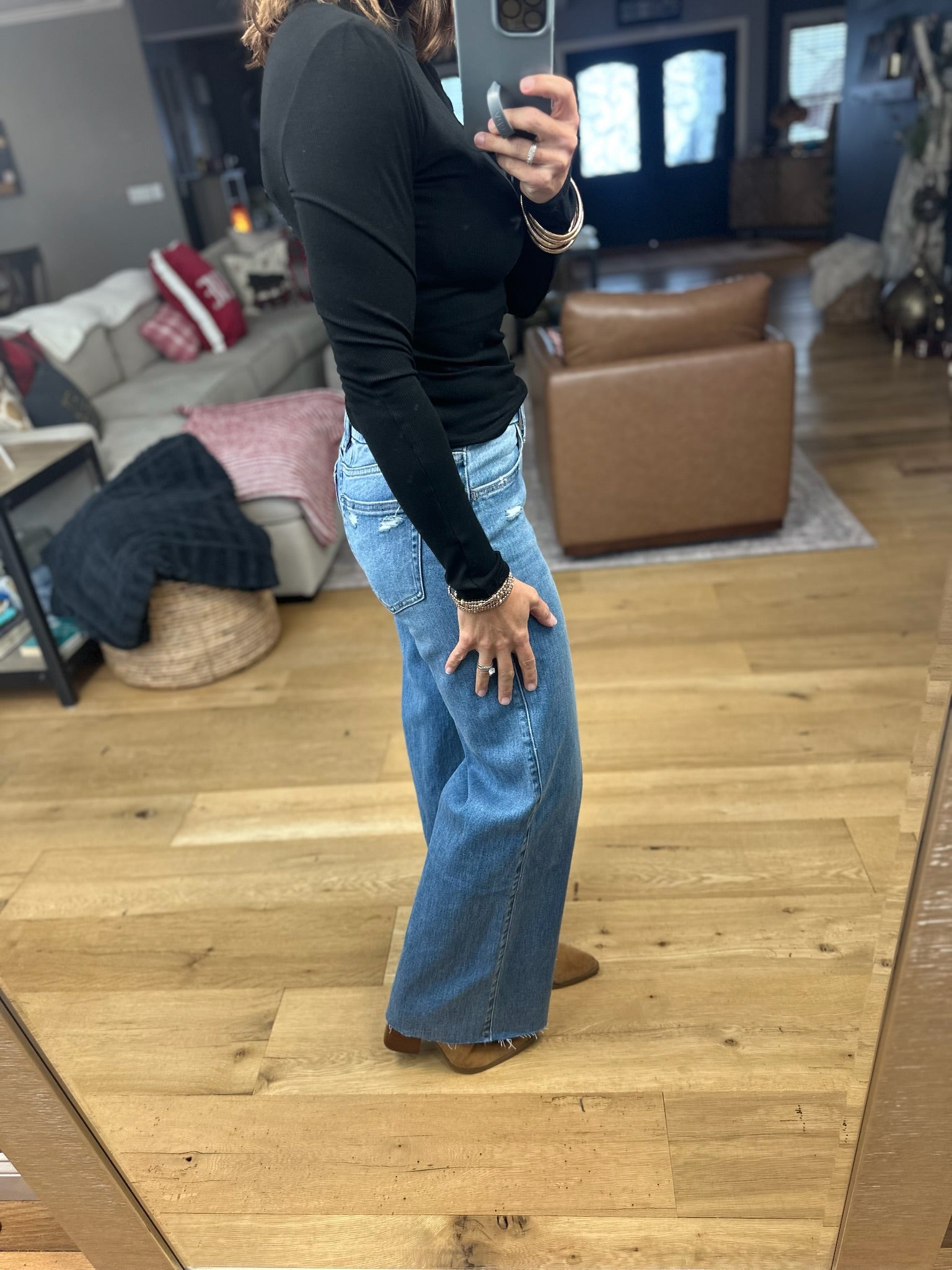 The Alice Mid-Rise Wide-Leg Denim-Jeans-Vervet-Anna Kaytes Boutique, Women's Fashion Boutique in Grinnell, Iowa