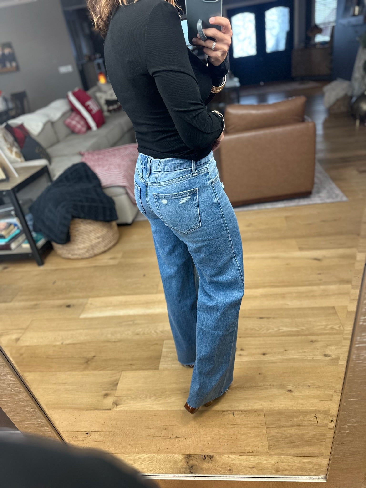 The Alice Mid-Rise Wide-Leg Denim-Jeans-Vervet-Anna Kaytes Boutique, Women's Fashion Boutique in Grinnell, Iowa