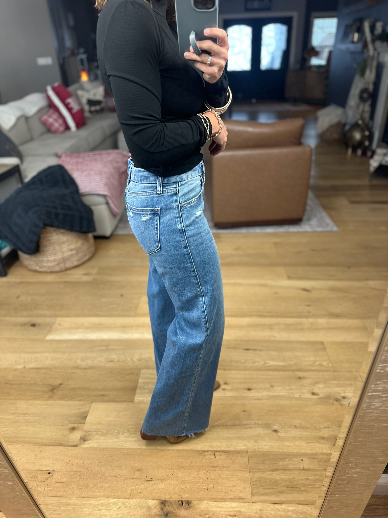 The Alice Mid-Rise Wide-Leg Denim-Jeans-Vervet-Anna Kaytes Boutique, Women's Fashion Boutique in Grinnell, Iowa