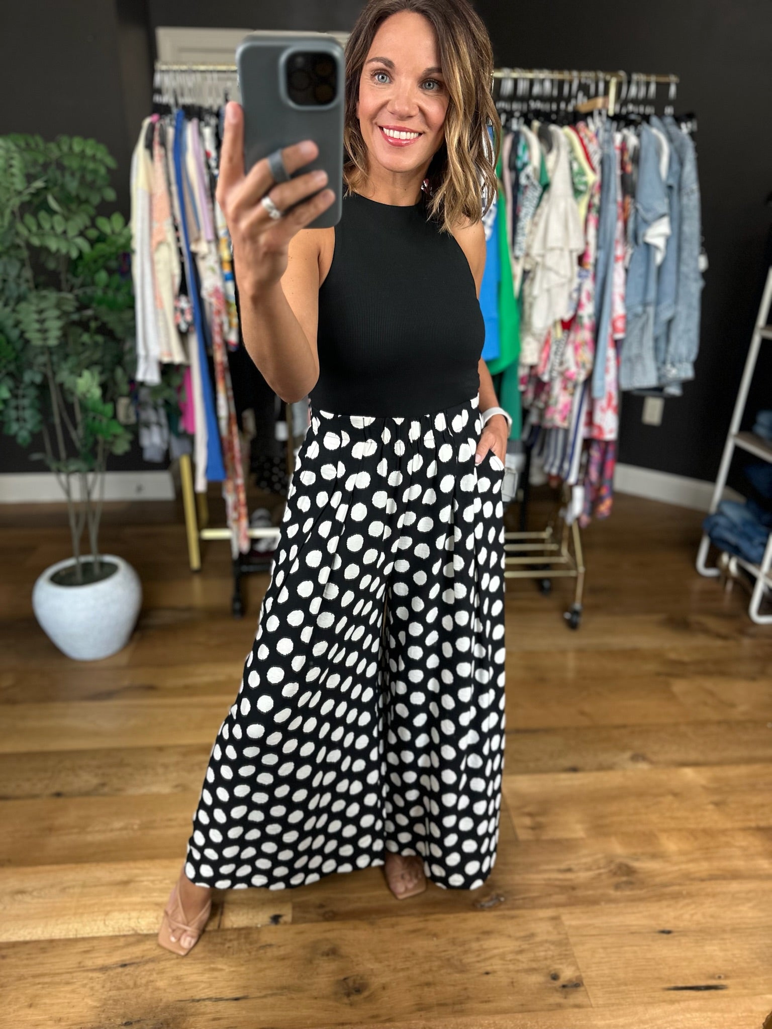 Counting The Days Wide-Leg Pants-Pants-Umgee-Anna Kaytes Boutique, Women's Fashion Boutique in Grinnell, Iowa