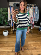 The Right Move Striped Top-Short Sleeves-Glam-Anna Kaytes Boutique, Women's Fashion Boutique in Grinnell, Iowa
