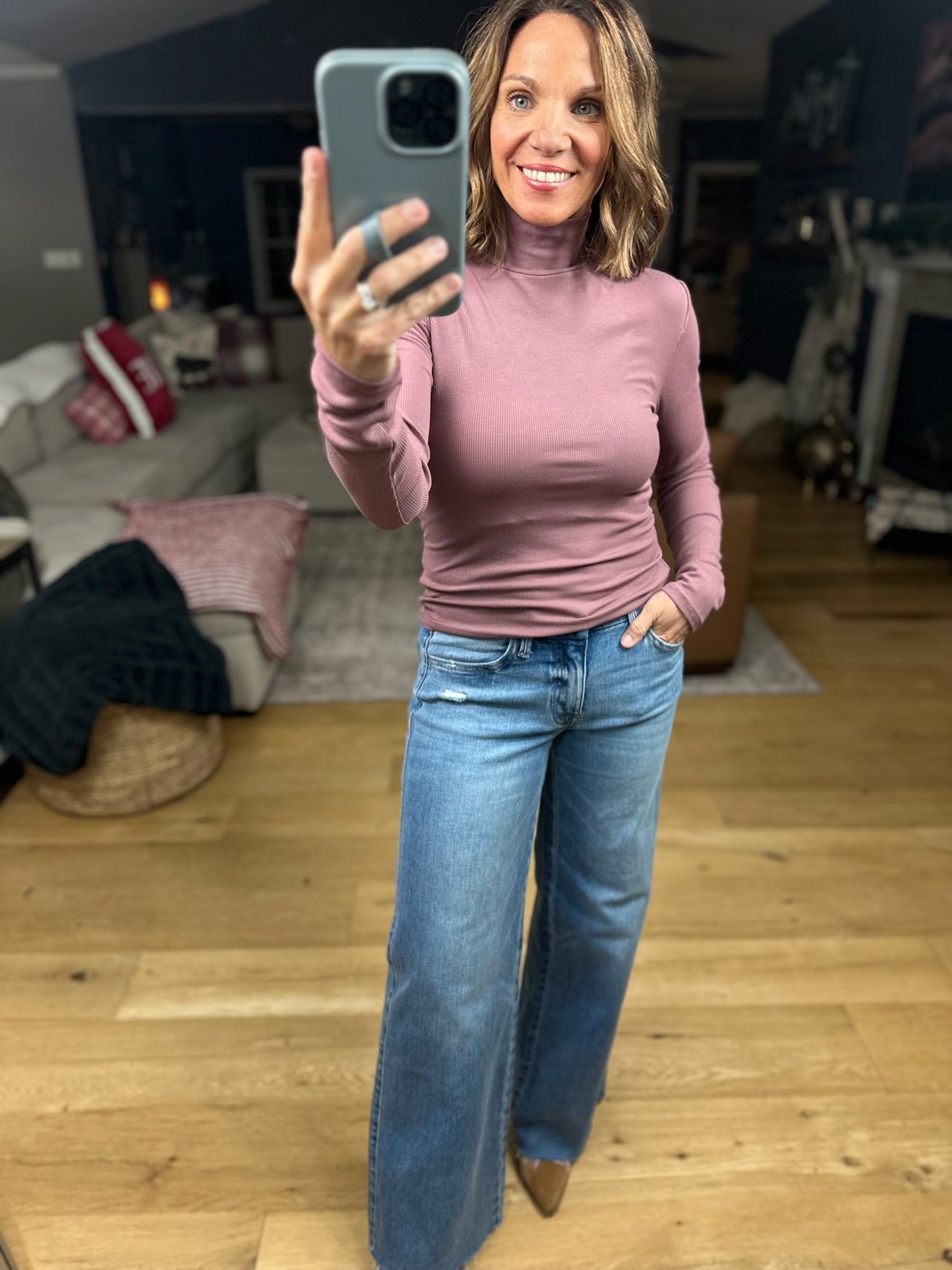 Just Around The Corner Long Sleeve Top-Long Sleeves-Mono B-Anna Kaytes Boutique, Women's Fashion Boutique in Grinnell, Iowa