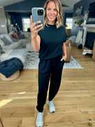 Cloud Nine Top + Jogger Set-Mono B-Anna Kaytes Boutique, Women's Fashion Boutique in Grinnell, Iowa