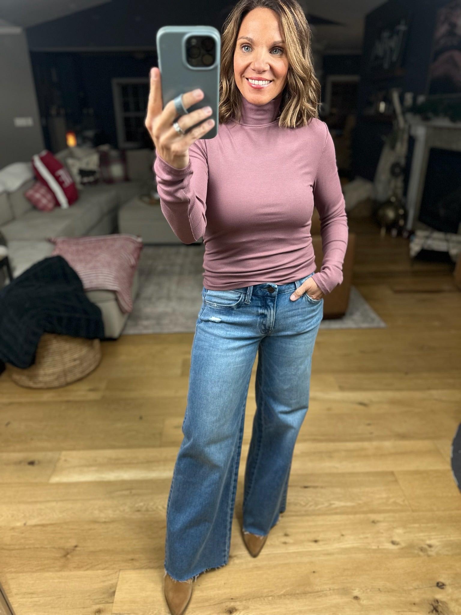 Just Around The Corner Long Sleeve Top-Long Sleeves-Mono B-Anna Kaytes Boutique, Women's Fashion Boutique in Grinnell, Iowa