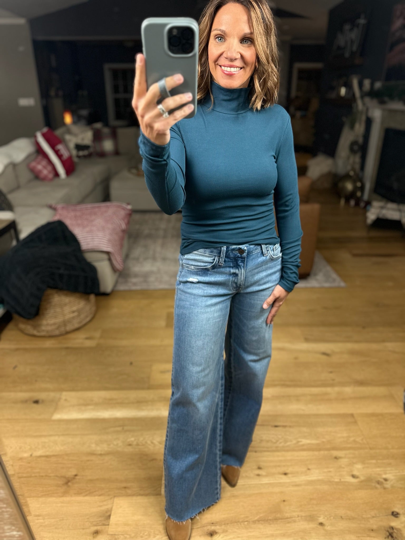 Just Around The Corner Long Sleeve Top-Long Sleeves-Mono B-Anna Kaytes Boutique, Women's Fashion Boutique in Grinnell, Iowa