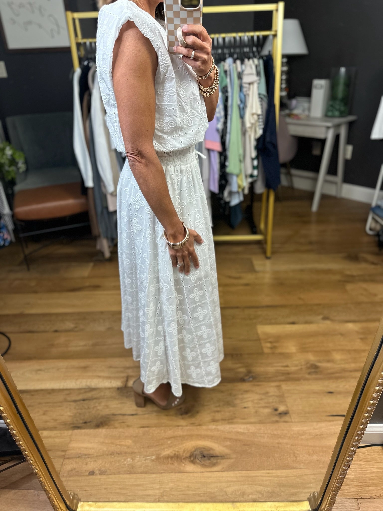 Dancing Through Life Bubble-Hem Top + Midi Skirt Set - White-Blu Pepper-Anna Kaytes Boutique, Women's Fashion Boutique in Grinnell, Iowa