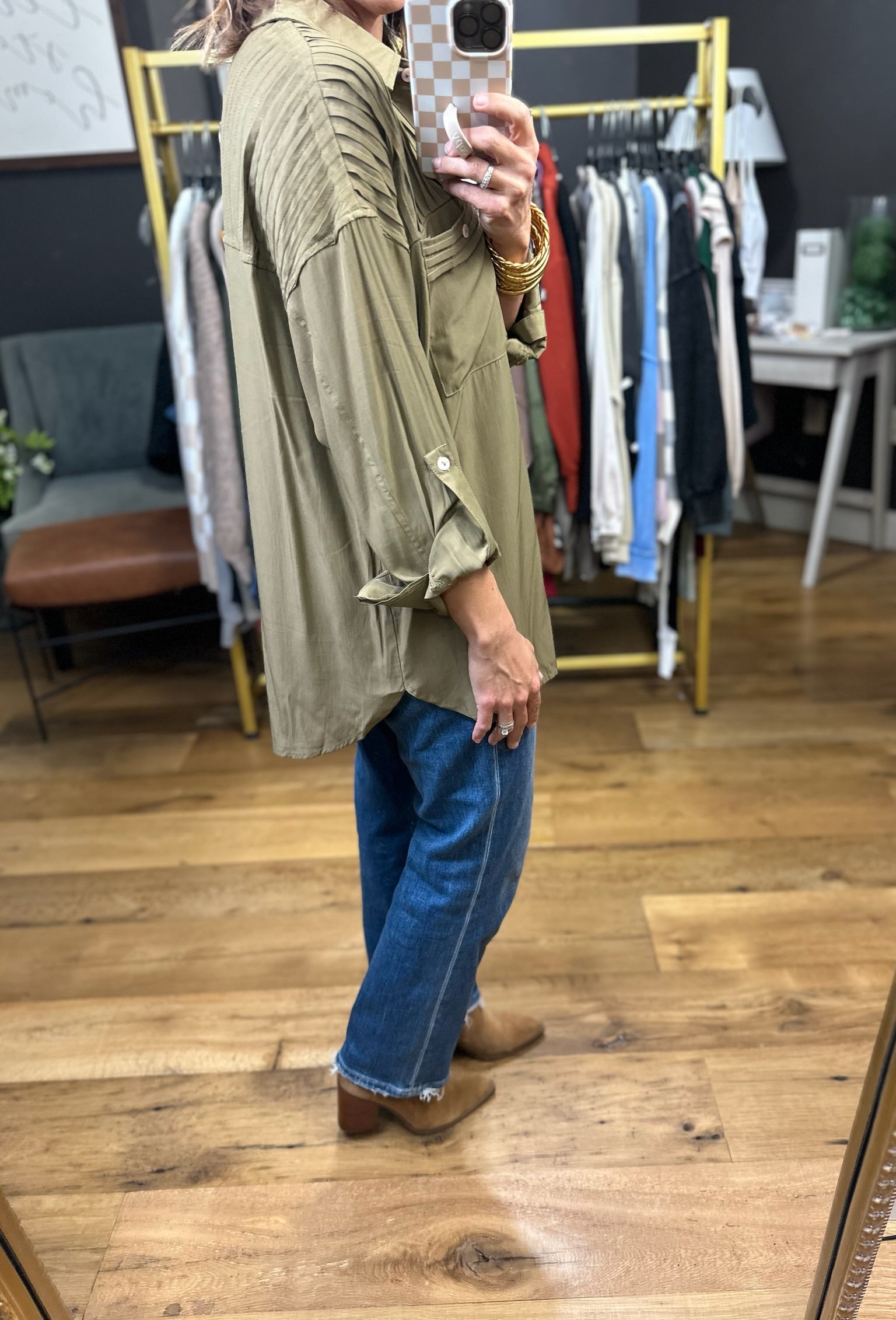 Just As Suddenly Button-Down Top - Multiple Options-Entro-Anna Kaytes Boutique, Women's Fashion Boutique in Grinnell, Iowa