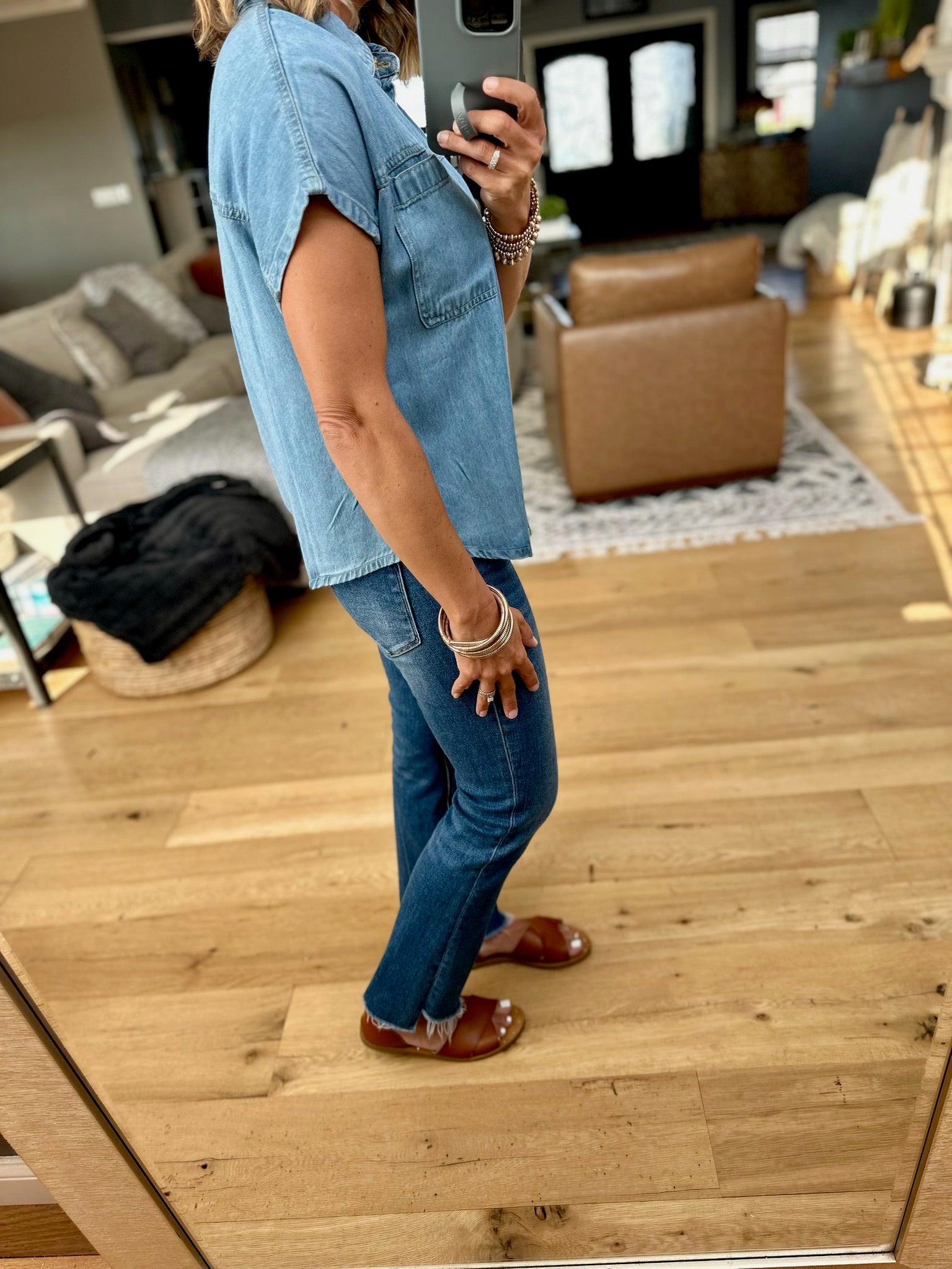 A Couple Things Button-Down Top-Blu Pepper-Anna Kaytes Boutique, Women's Fashion Boutique in Grinnell, Iowa