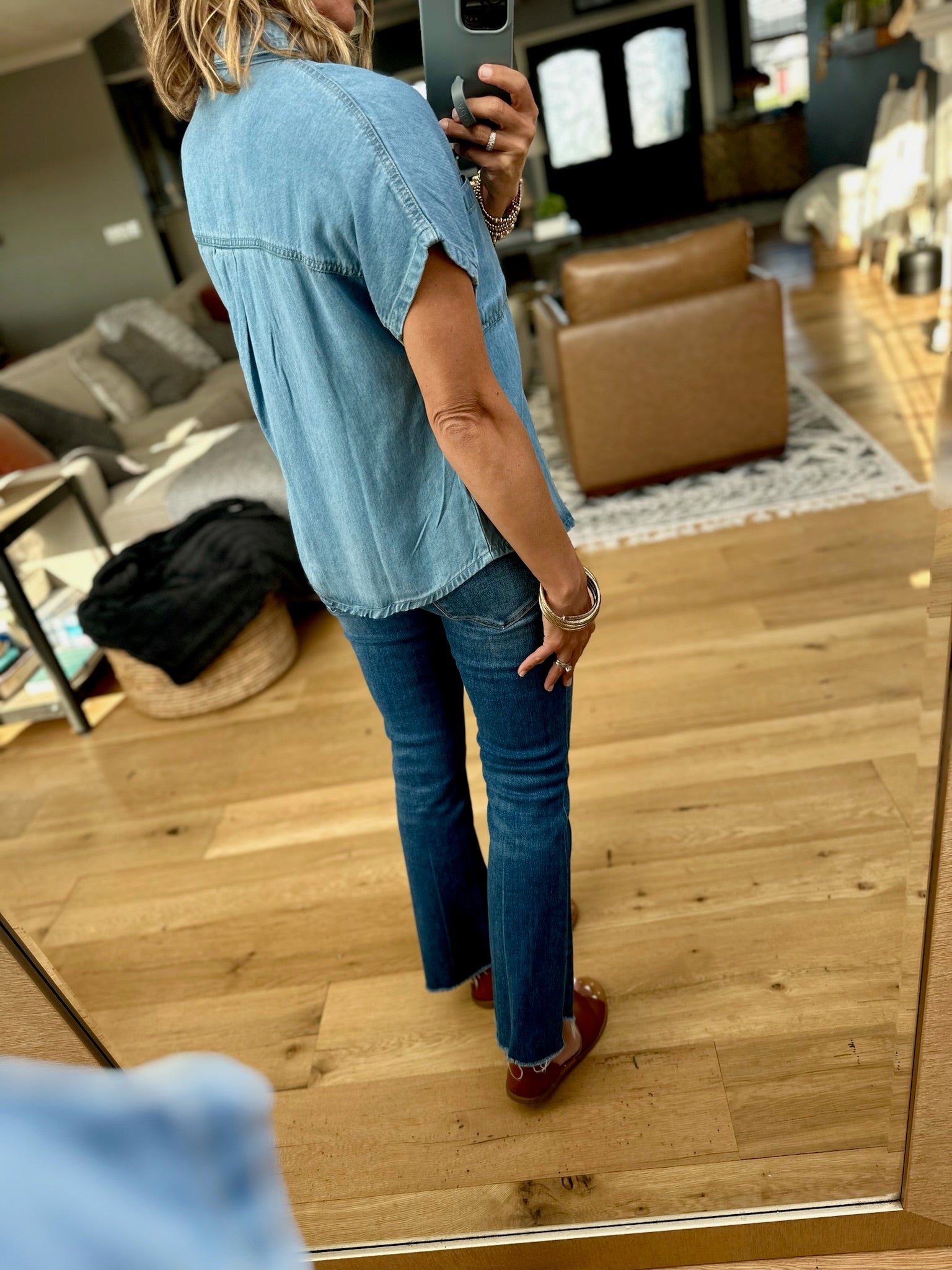 A Couple Things Button-Down Top-Blu Pepper-Anna Kaytes Boutique, Women's Fashion Boutique in Grinnell, Iowa