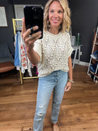 Great Start Crochet Knit Top - Oatmeal-Bibi-Anna Kaytes Boutique, Women's Fashion Boutique in Grinnell, Iowa